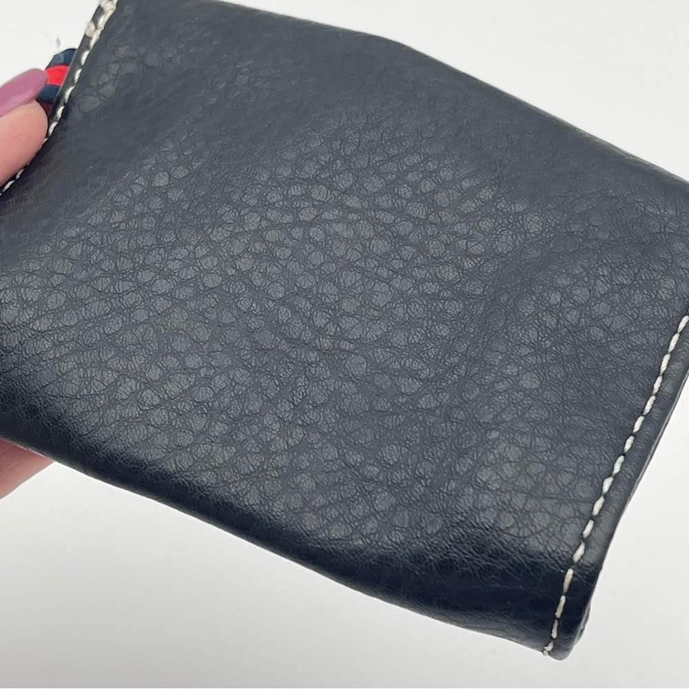 Tommy Hilfiger Black Pebbled Leather Wallet Coin Purse - Picture 5 of 8